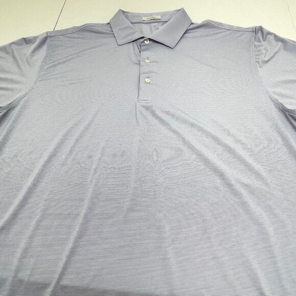 Oliver Ridley Men's Golf Shirt - Blue Striped - Size 2XL - EUC - Picture 3 of 9